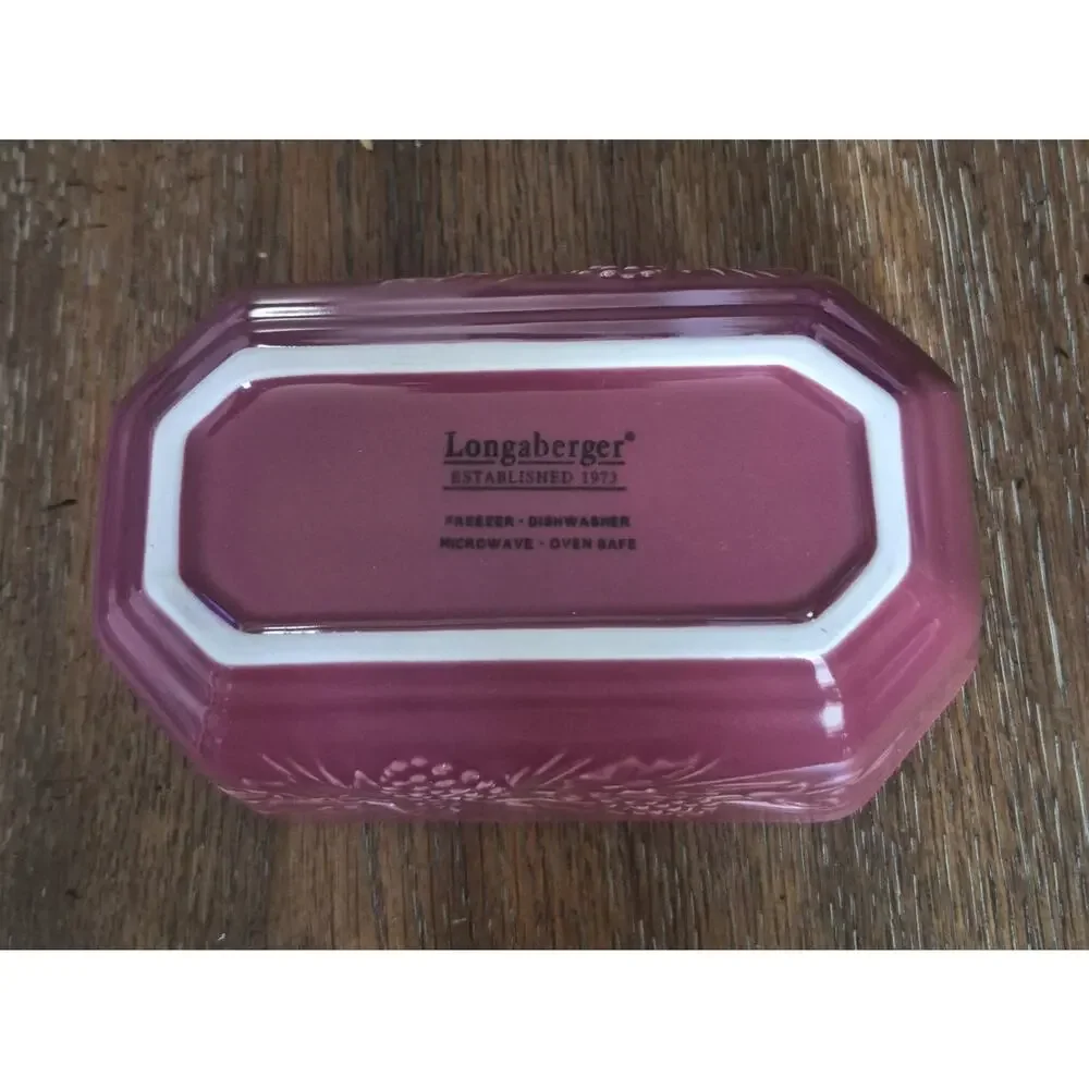 Longaberger Pottery Paprika Mini Small Loaf Bread Pan Woven Traditions